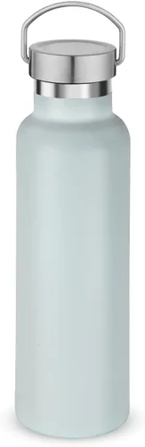 Vista 14 de Neihepal Botellas de agua de acero inoxidable negras, botella de viaje de doble pared con aislamiento al vacío de 20 onzas con tapa a prueba