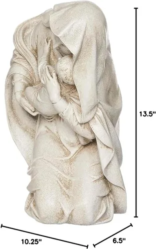 Vista 6 de Joseph's Studio by Roman Inc., Madonna arrodillada, colección de jardín, estatua religiosa, Sagrada familia, memorial, ángel, santo