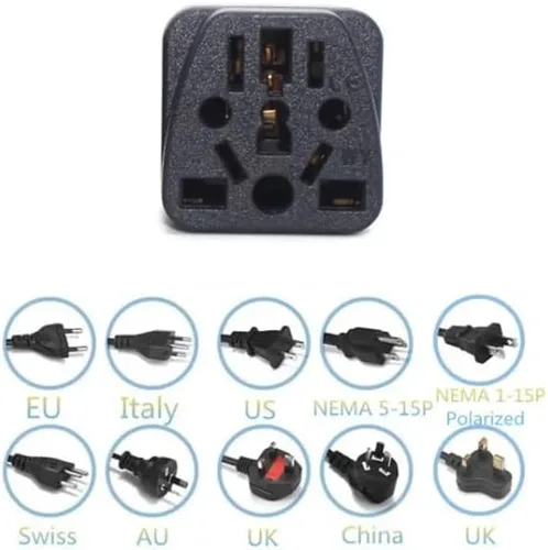 Vista 7 de Toptekits - Paquete de 2 adaptadores universales de enchufe de viaje, tipo B de EE. UU., convertidor de enchufe internacional a Estados Unidos Blanco