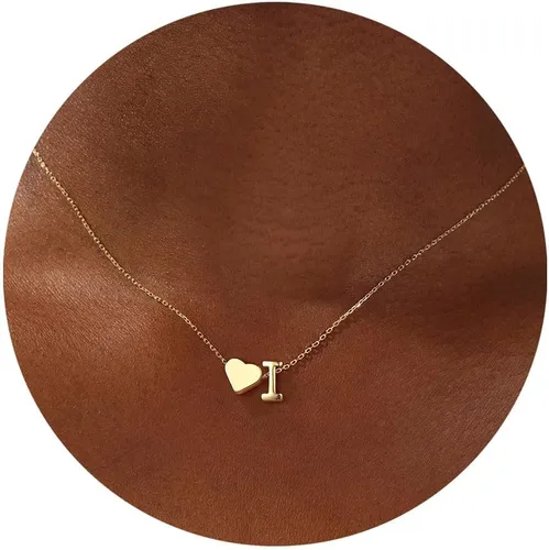 Vista 42 de Turandoss Mothers Day Gifts for Mom Wife - Dainty 18K Gold Plated Heart Initial A-Z Pendant Necklace Trendy Jewelry Heart Necklaces Birthday Mothers