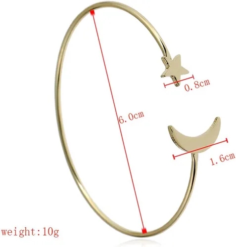 Vista 4 de YINLI Paquete de 2 pulseras elásticas simples para mujer