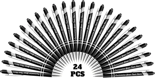 Vista 22 de 12 bolígrafos personalizados a granel, bolígrafos personalizados con grabado personalizado con nombre o texto, regalo ideal de aniversario