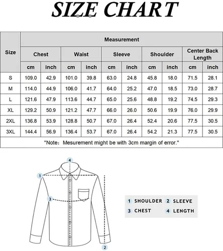 Vista 6 de COOFANDY Camisas de vestir ajustadas para hombre, de manga larga, sin arrugas, con botones, con bolsillo