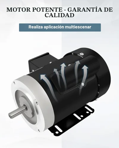 Vista 5 de Motor del compresor de aire 1HP,Motor eléctrico de uso general,Monofásico 3450RPM 56C Marco TEFC CW/CCW