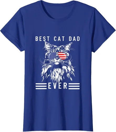 Vista 34 de Funny Maine Coon Cat Best Cat Dad Ever Funny Cat Maine Coon Camiseta, Negro, S