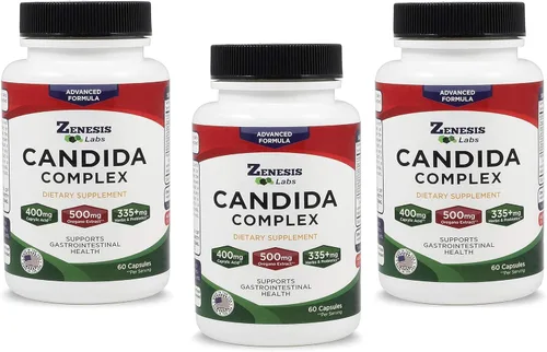 Vista 7 de Candida Complex Cleanse Detox Suplemento de ácido caprílico, extracto de orégano, probióticos, enzimas (60 cápsulas, suministro para 30 días)