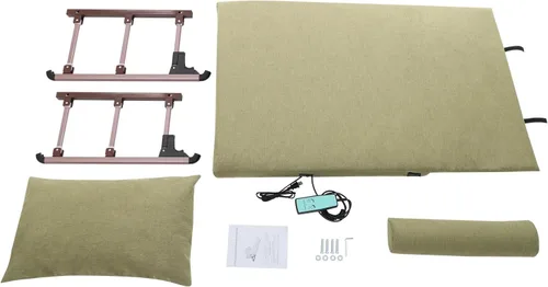 Vista 9 de Respaldo de elevación eléctrico para cama, respaldo de cama de elevación de potencia ajustable, pasamanos plegable con control remoto, fuerte Verde