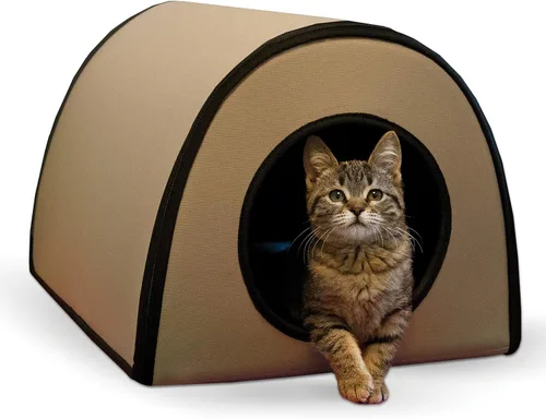 Vista 12 de K&H Manufacturing refugio termo para gatos, Gris
