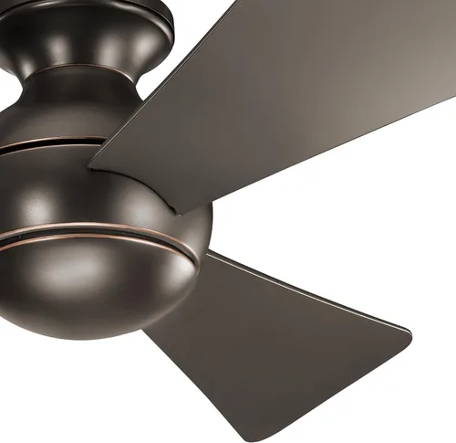 Vista 7 de Kichler Sola Ventilador de techo para exteriores de 44 pulgadas con luz LED, bronce antiguo