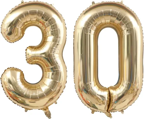 Vista 70 de Globo dorado claro con el número 0 de aluminio de 40 pulgadas, color oro champán, globo de helio 0 Mylar Oro claro 0