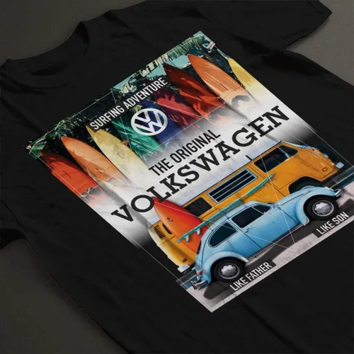 Vista 4 de Volkswagen Surfing Adventure Beetle & Camper Camiseta para hombre