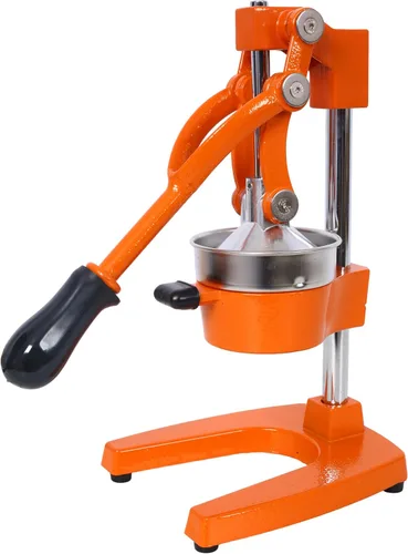 Vista 6 de Exprimidor de cítricos de hierro fundido, prensa manual manual extra grande de grado comercial, exprimidor de encimera resistente para jugo