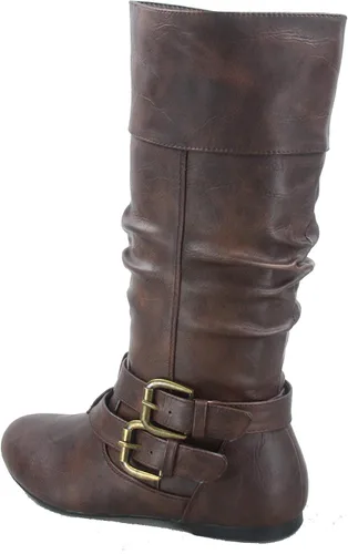 Vista 3 de Forever Sonny-54 - Botas de equitación para mujer con hebilla y puntera redonda