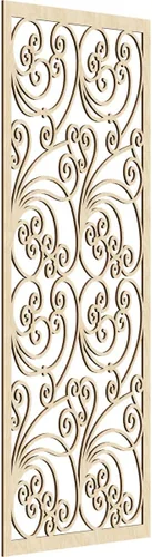 Vista 81 de 9 3/8"W x 24 3/8"H x 1/4"T Marilla Decorativos Paneles de Pared de Madera Calado, Abedul