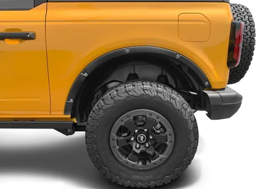 Vista 3 de Bushwacker - Kit de eliminación de guardabarros delantero y trasero Compatible con Ford Bronco 2021-2025, negro 4 piezas 14127