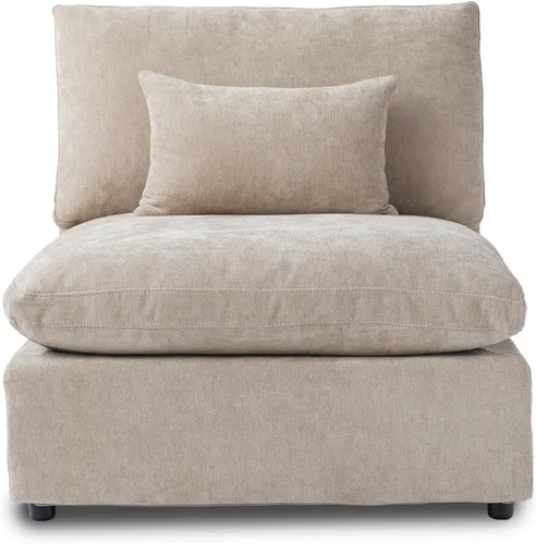 Vista 56 de WJShome Sofá Seccional Cloud Couch de 83 pulgadas para sala de estar, sofá seccional modular relleno de plumón, sofás en forma de L con otomana
