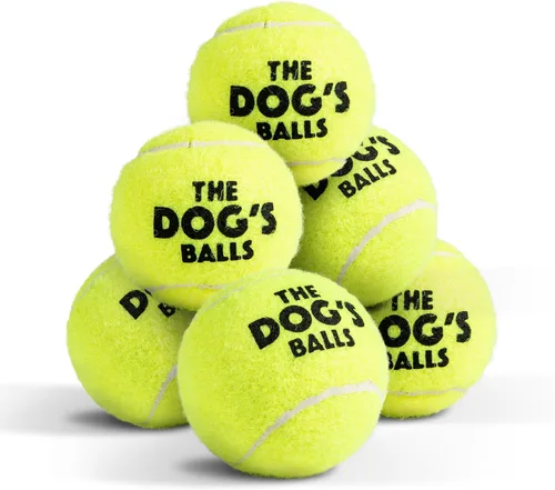Vista 11 de The Little Dog's Balls - Pelotas de tenis para perros pequeños y cachorros, color azul, paquete de 6, pelotas de fieltro no abrasivas, núcleo