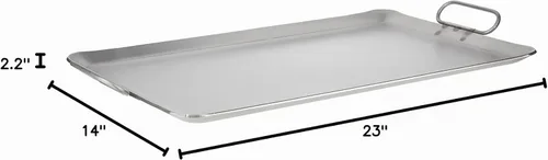 Vista 6 de Chef King RM1423 Home Plancha de acero inoxidable 14x23