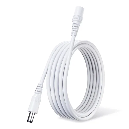 Vista 16 de Paquete de 2 cables de extensión de cobre puro de CC de 3 pies/3.3 ft, universal de 0.217 in x 0.083 in, enchufe hembra a macho, cable de 12 V