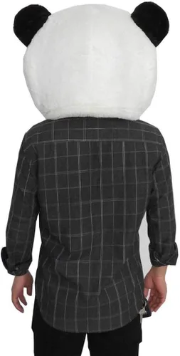 Vista 4 de Sombreros de animales de peluche, máscara de cabeza, disfraz de mascota de Halloween