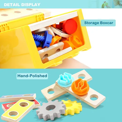 Vista 4 de TOP BRIGHT Juego de herramientas en un camión de juguete para niños de 2 años