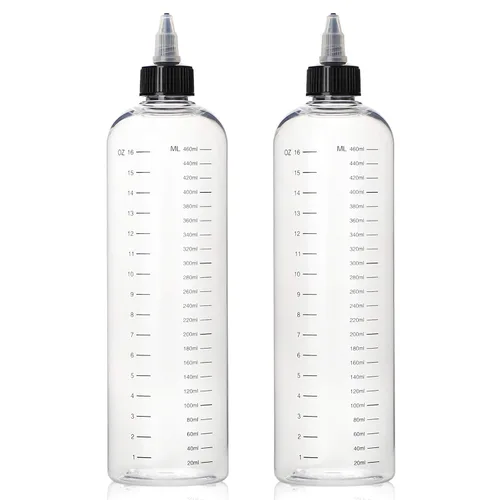 Vista 8 de Segbeauty Botellas de tinte para el cabello de 16.9 onzas, 2 botellas aplicadoras de color de cabello medidas recargables de 16.9 fl oz, botella