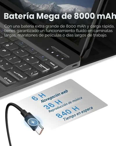 Vista 6 de Tablet Android 16 de 11 pulgadas, 32 GB de RAM + 128 GB de ROM