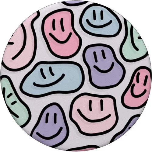 Vista 3 de Pastel estética trippy líquido remolino goteo sonrisa cara PopSockets estándar PopGrip