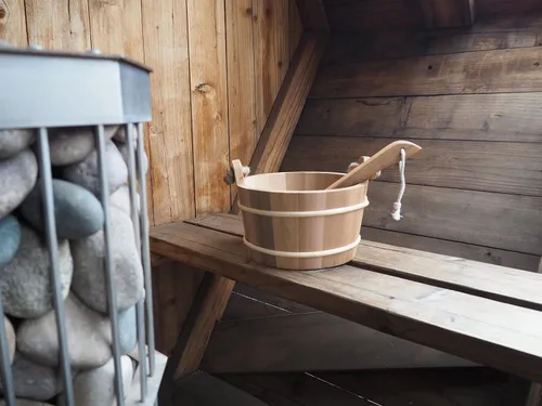 Vista 2 de HSE Cedar - Cucharón grande para sauna (6L, cedro rojo)