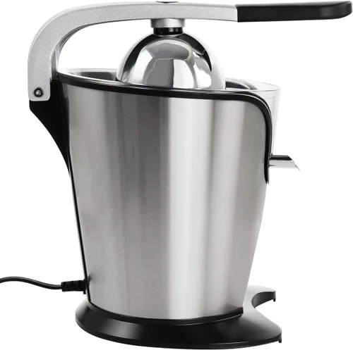 Vista 3 de Exprimidor eléctrico de cítricos de acero inoxidable, extractor motorizado de prensa de jugo con mango, máquina exprimidora de limón y naranja