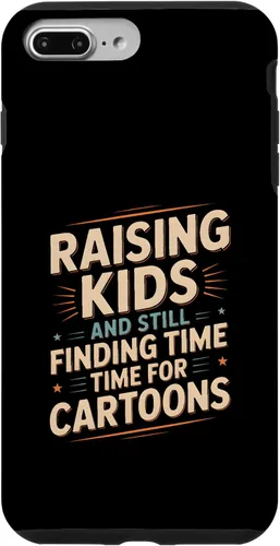 Vista 12 de Raising Kids and Still Finding Time Time for Cartoons Humor Case for iPhone XR