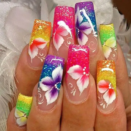 Vista 9 de 24 uñas postizas largas a presión de ataúd blanco y negro, uñas postizas reutilizables con diseño de patrón de ojos de cuadrícula de corazón, uñas