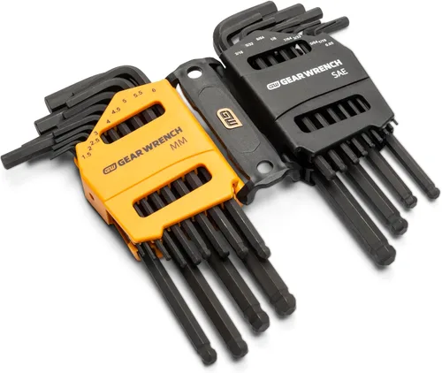 Vista 2 de Gearwrench - 83505 - Juego de 26 llaves hexagonales SAE/métricas con punta de bola y brazo largo