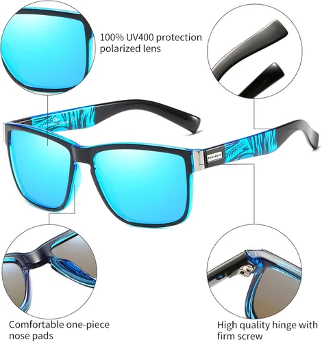 Vista 4 de Tramean Gafas de sol polarizadas vintage para hombres y mujeres con protección UV retro
