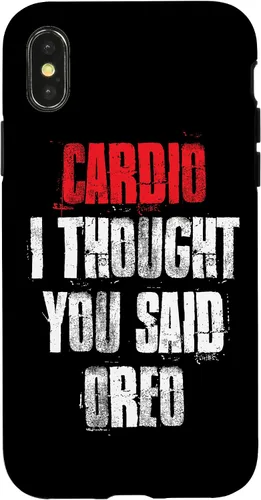 Vista 5 de Funda divertida de entrenamiento de gimnasio para iPhone 11 Pro Cardio I Thought You Said Oreo