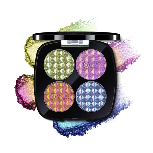 Vista 22 de CHARMACY Star Bomb - Sombra de ojos multicolor con purpurina, paleta de sombras de ojos que cambian de color, sombras de ojos en crema altamente