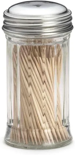 Vista 2 de Tablecraft Productos Dispensador de palillos de dientes de vidrio con púas