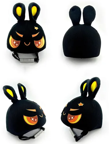Vista 2 de Linda funda de casco de esquí de animal, divertido sombrero decorativo para casco al aire libre, fundas para casco deportivo, ciclismo, esquí