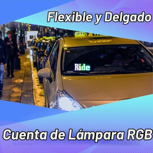 Vista 2 de GOTUS - Letreros LED para Coche, Letrero LED Flexible Programable, Control por Aplicación Bluetooth, Texto Personalizado, Patrones, Animaciones