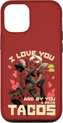 Vista 64 de Marvel Deadpool I Love You and by You I Mean Tacos - Carcasa para iPhone 17