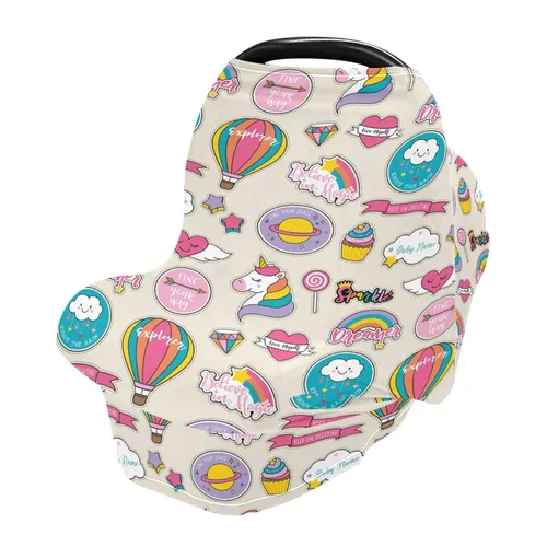 Vista 6 de Funda personalizada para asiento de automóvil de bebé para bebés, toldo de asiento de automóvil para niños, fundas de cochecito de lactancia