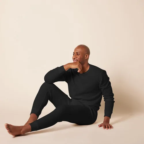Vista 7 de Amazon Essentials - Conjunto de ropa interior térmica Long Johns para hombre Negro
