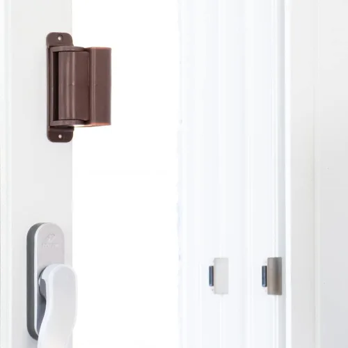 Vista 5 de Protector de pellizco multiusos para puertas de puerta, tope de seguridad para puertas y ventanas (2 unidades) (beige)