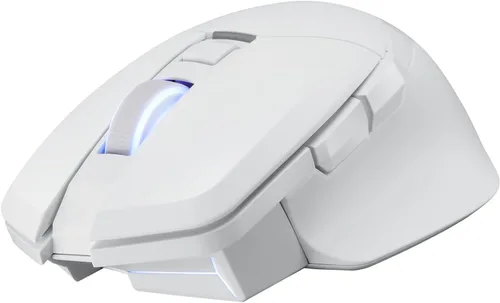 Vista 3 de PowerColor ALPHYN AM10 - Ratón inalámbrico para juegos, color blanco