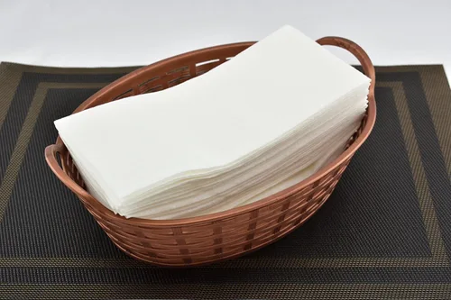 Vista 2 de Gmark Linen-Feel - Toallas de mano de papel de primera calidad, toallas de mano desechables blancas (50 unidades/fila, total 200 piezas)