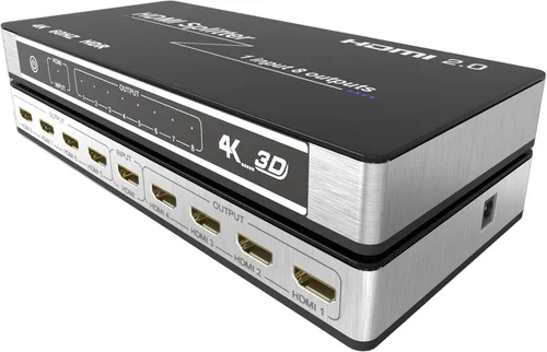 Vista 12 de KAGO Divisor HDMI de 8 puertos 4K @60Hz 1 en 8 salidas con EDID