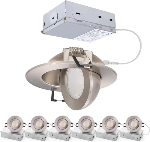 Vista 13 de POPANU 7W luces LED empotrables de 3 pulgadas con cardán giratorio, luz descendente direccional ajustable en 360°, iluminación de embutido regulable