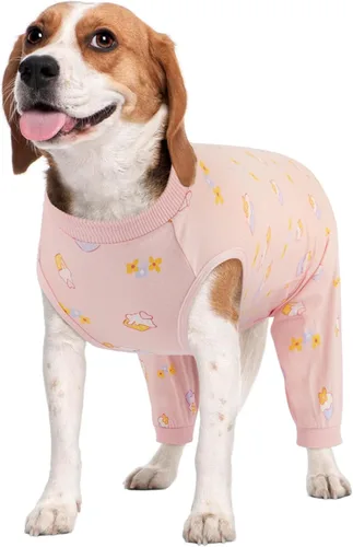 Vista 26 de Kuoser Traje de Cirugía para Perro Hembra Esterilización Macho Castración, Manga de Pierna de Perro para Dejar de Lamer Enterizo Suave para Perro