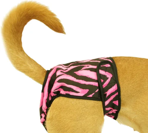 Vista 10 de Pañal lavable para perros - Se adapta a perros XS - Flores rosas Rosado floreado