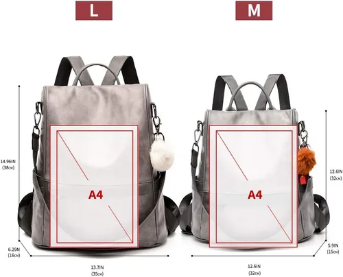 Vista 3 de CHERUTY Women Backpack Purse PU Leather Anti-theft Casual Shoulder Bag Fashion Ladies Satchel Bags
